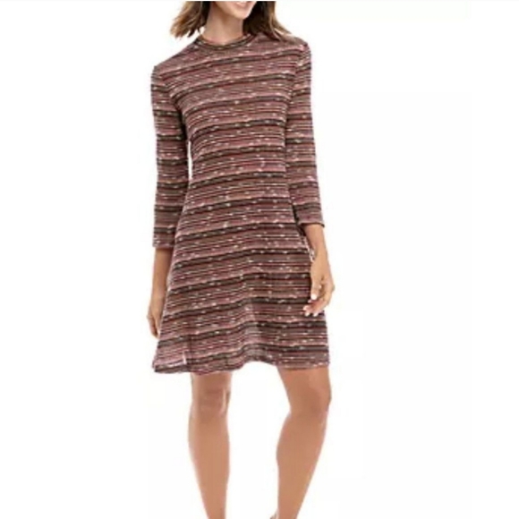 New Directions Knit Ribbed Dress Large - Picture 1 of 6